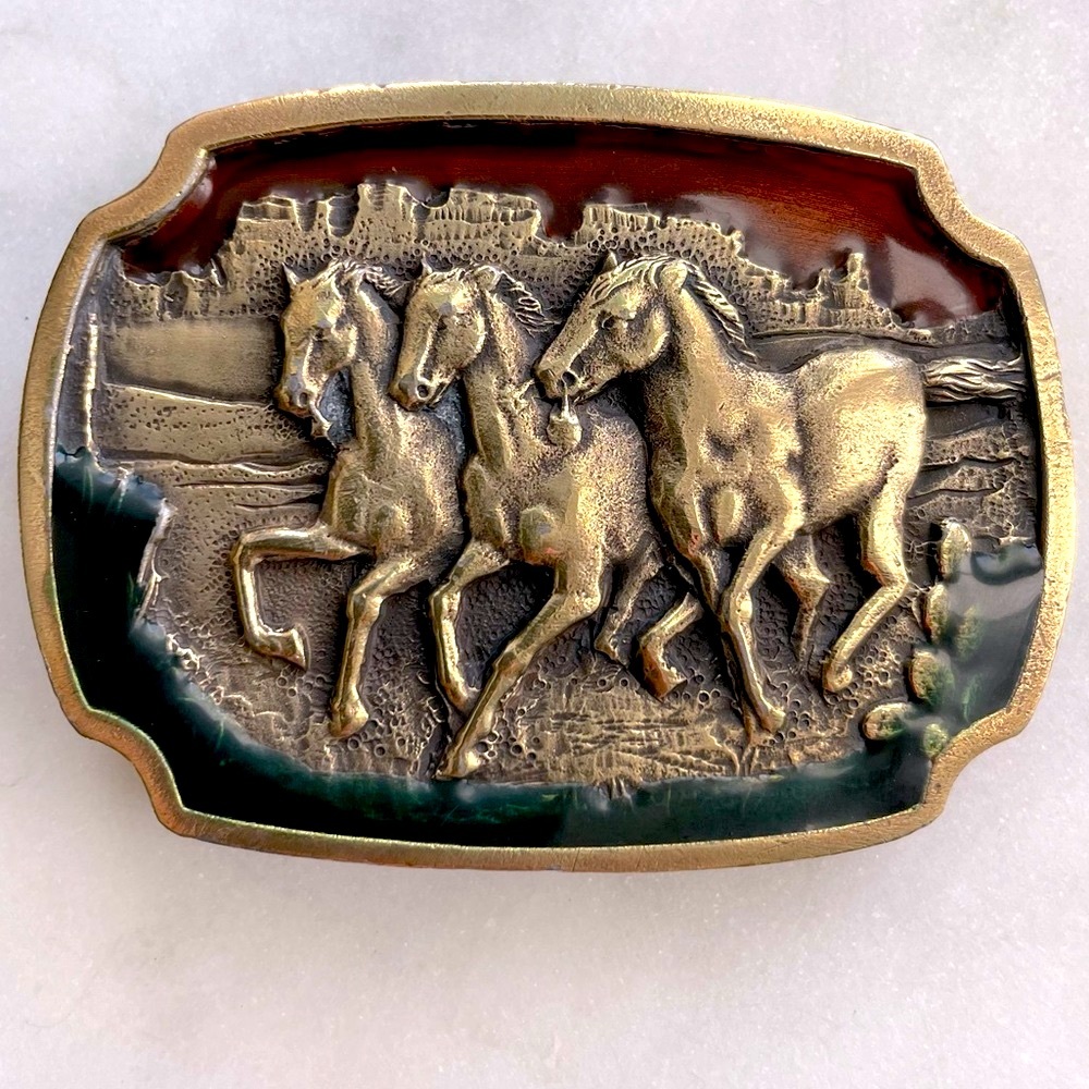 Kalcaco Belt Buckle. Dimensions 3” X 2”.